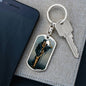 Tarot Card The Dark Aquarius Keychain Dog Tag Stainless Steel or 18k Gold-Express Your Love Gifts