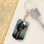 Tarot Card The Dark Aquarius Keychain Dog Tag Stainless Steel or 18k Gold-Express Your Love Gifts
