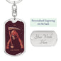 Tarot Card The Death Keychain Dog Tag Stainless Steel or 18k Gold-Express Your Love Gifts