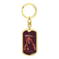 Tarot Card The Death Keychain Dog Tag Stainless Steel or 18k Gold-Express Your Love Gifts