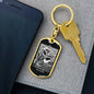 Tarot Card The Devil Dead Keychain Dog Tag Stainless Steel or 18k Gold-Express Your Love Gifts