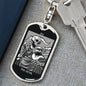 Tarot Card The Devil Dead Keychain Dog Tag Stainless Steel or 18k Gold-Express Your Love Gifts