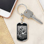Tarot Card The Devil Dead Keychain Dog Tag Stainless Steel or 18k Gold-Express Your Love Gifts