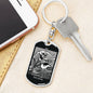 Tarot Card The Devil Dead Keychain Dog Tag Stainless Steel or 18k Gold-Express Your Love Gifts