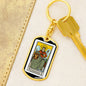 Tarot Card The Empress Keychain Dog Tag Stainless Steel or 18k Gold-Express Your Love Gifts