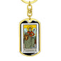 Tarot Card The Empress Keychain Dog Tag Stainless Steel or 18k Gold-Express Your Love Gifts