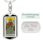 Tarot Card The Empress Keychain Dog Tag Stainless Steel or 18k Gold-Express Your Love Gifts