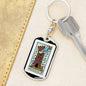 Tarot Card The Fire Of Heaven Keychain Dog Tag Stainless Steel or 18k Gold-Express Your Love Gifts
