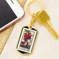 Tarot Card The Fool Keychain Dog Tag Stainless Steel or 18k Gold-Express Your Love Gifts