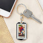 Tarot Card The Fool Keychain Dog Tag Stainless Steel or 18k Gold-Express Your Love Gifts