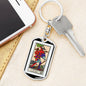 Tarot Card The Fool Keychain Dog Tag Stainless Steel or 18k Gold-Express Your Love Gifts