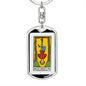 Tarot Card The Hanged Man Keychain Dog Tag Stainless Steel or 18k Gold-Express Your Love Gifts