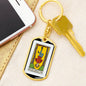 Tarot Card The Hanged Man Keychain Dog Tag Stainless Steel or 18k Gold-Express Your Love Gifts
