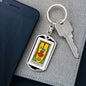 Tarot Card The Hanged Man Keychain Dog Tag Stainless Steel or 18k Gold-Express Your Love Gifts