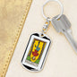 Tarot Card The Hanged Man Keychain Dog Tag Stainless Steel or 18k Gold-Express Your Love Gifts