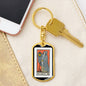 Tarot Card The Hermit Keychain Dog Tag Stainless Steel or 18k Gold-Express Your Love Gifts