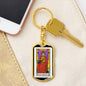Tarot Card The High Priestess Keychain Dog Tag Stainless Steel or 18k Gold-Express Your Love Gifts