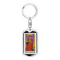 Tarot Card The High Priestess Keychain Dog Tag Stainless Steel or 18k Gold-Express Your Love Gifts