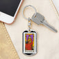 Tarot Card The High Priestess Keychain Dog Tag Stainless Steel or 18k Gold-Express Your Love Gifts