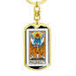 Tarot Card The Judgment Keychain Dog Tag Stainless Steel or 18k Gold-Express Your Love Gifts