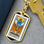 Tarot Card The Judgment Keychain Dog Tag Stainless Steel or 18k Gold-Express Your Love Gifts