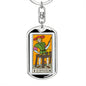 Tarot Card The Juggler Keychain Dog Tag Stainless Steel or 18k Gold-Express Your Love Gifts