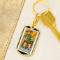Tarot Card The Juggler Keychain Dog Tag Stainless Steel or 18k Gold-Express Your Love Gifts