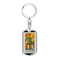 Tarot Card The Juggler Keychain Dog Tag Stainless Steel or 18k Gold-Express Your Love Gifts