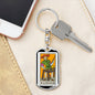 Tarot Card The Juggler Keychain Dog Tag Stainless Steel or 18k Gold-Express Your Love Gifts