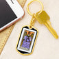 Tarot Card The Justice Keychain Dog Tag Stainless Steel or 18k Gold-Express Your Love Gifts