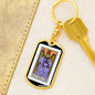 Tarot Card The Justice Keychain Dog Tag Stainless Steel or 18k Gold-Express Your Love Gifts