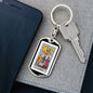 Tarot Card The Lovers Keychain Dog Tag Stainless Steel or 18k Gold-Express Your Love Gifts