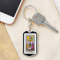 Tarot Card The Lovers Keychain Dog Tag Stainless Steel or 18k Gold-Express Your Love Gifts