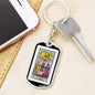 Tarot Card The Lovers Keychain Dog Tag Stainless Steel or 18k Gold-Express Your Love Gifts