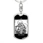 Tarot Card The Lovers Skeleton Kissing Keychain Dog Tag Stainless Steel or 18k Gold-Express Your Love Gifts