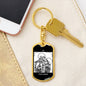 Tarot Card The Lovers Skeleton Kissing Keychain Dog Tag Stainless Steel or 18k Gold-Express Your Love Gifts