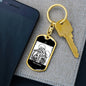 Tarot Card The Lovers Skeleton Kissing Keychain Dog Tag Stainless Steel or 18k Gold-Express Your Love Gifts