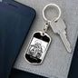 Tarot Card The Lovers Skeleton Kissing Keychain Dog Tag Stainless Steel or 18k Gold-Express Your Love Gifts