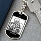 Tarot Card The Lovers Skeleton Kissing Keychain Dog Tag Stainless Steel or 18k Gold-Express Your Love Gifts