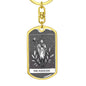 Tarot Card The Magician Keychain Dog Tag Stainless Steel or 18k Gold-Express Your Love Gifts