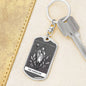 Tarot Card The Magician Keychain Dog Tag Stainless Steel or 18k Gold-Express Your Love Gifts
