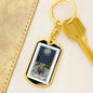 Tarot Card The Moon Keychain Dog Tag Stainless Steel or 18k Gold-Express Your Love Gifts