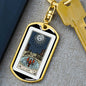 Tarot Card The Moon Keychain Dog Tag Stainless Steel or 18k Gold-Express Your Love Gifts