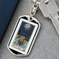 Tarot Card The Moon Keychain Dog Tag Stainless Steel or 18k Gold-Express Your Love Gifts