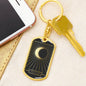 Tarot Card The Occult Keychain Dog Tag Stainless Steel or 18k Gold-Express Your Love Gifts