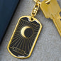 Tarot Card The Occult Keychain Dog Tag Stainless Steel or 18k Gold-Express Your Love Gifts