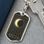 Tarot Card The Occult Keychain Dog Tag Stainless Steel or 18k Gold-Express Your Love Gifts