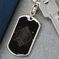 Tarot Card The Owl Keychain Dog Tag Stainless Steel or 18k Gold-Express Your Love Gifts