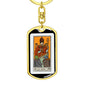 Tarot Card The Pope Keychain Dog Tag Stainless Steel or 18k Gold-Express Your Love Gifts