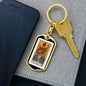 Tarot Card The Pope Keychain Dog Tag Stainless Steel or 18k Gold-Express Your Love Gifts